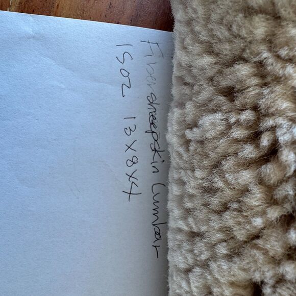 Fibre Shortwool Curly Sheepskin Lumbar Pillow Cover Plush Soft Fur Neutral Tan - Picture 3 of 9